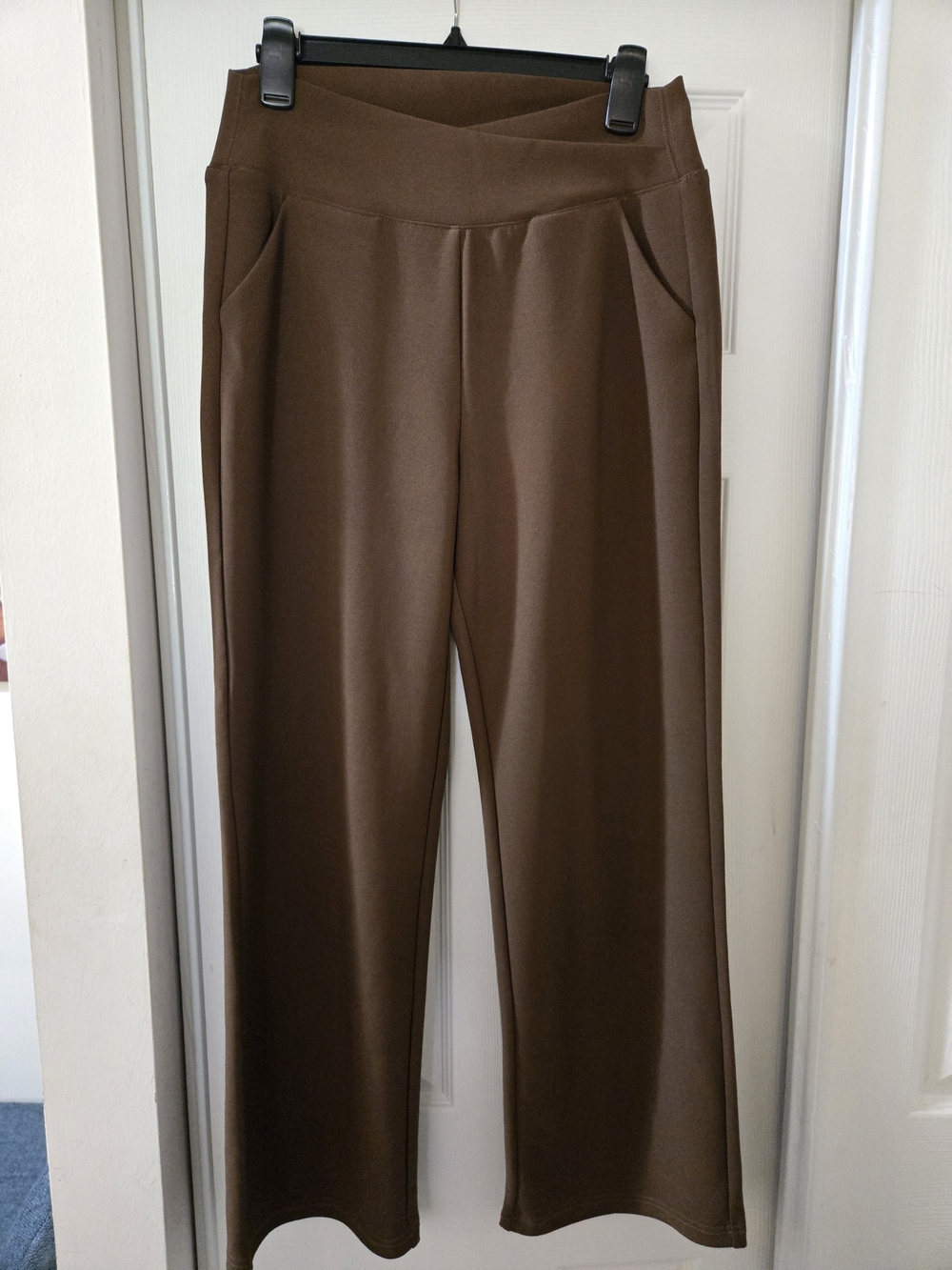 Source Unknown Brown Wide-Leg Pull-On Pants